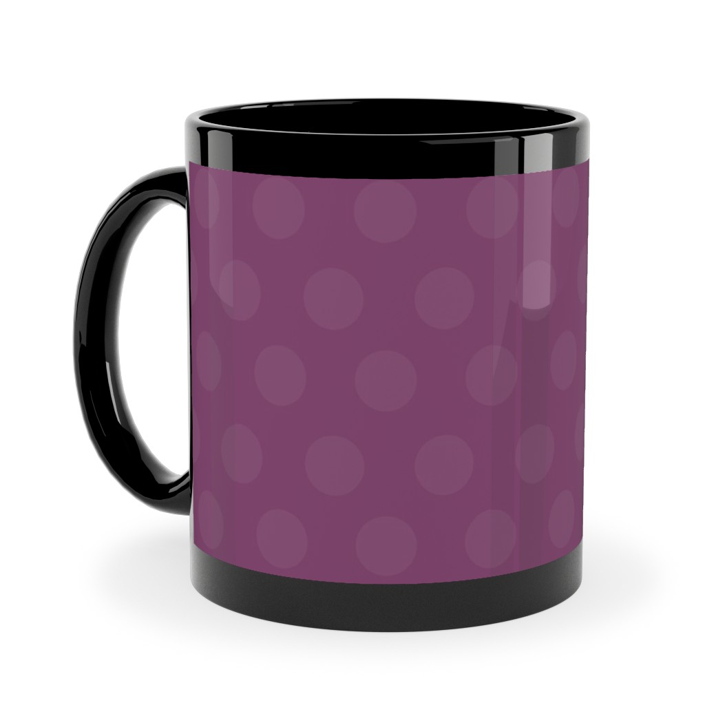Bubbles - Purple Ceramic Mug, Black, , 11oz, Purple, Purple