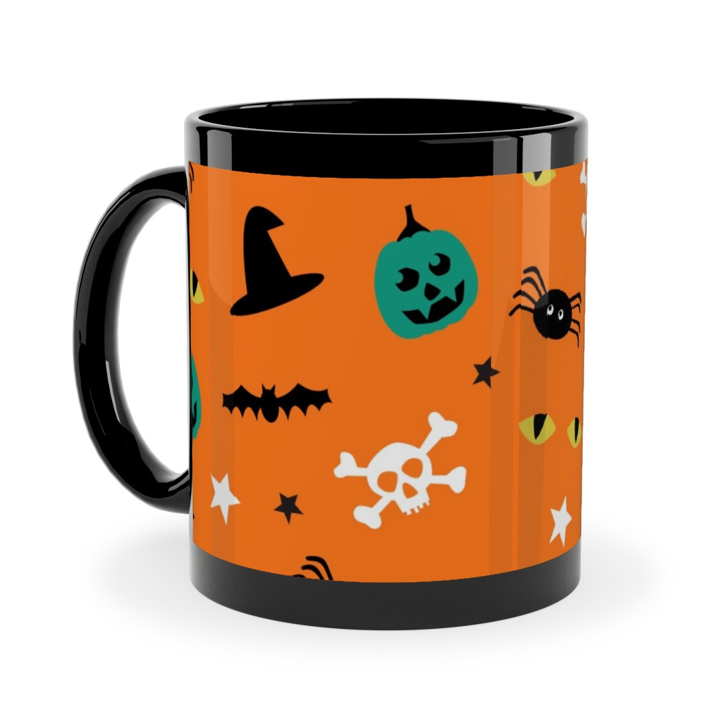 Halloween 2 - Orange Ceramic Mug, Black, , 11oz, Orange, Orange