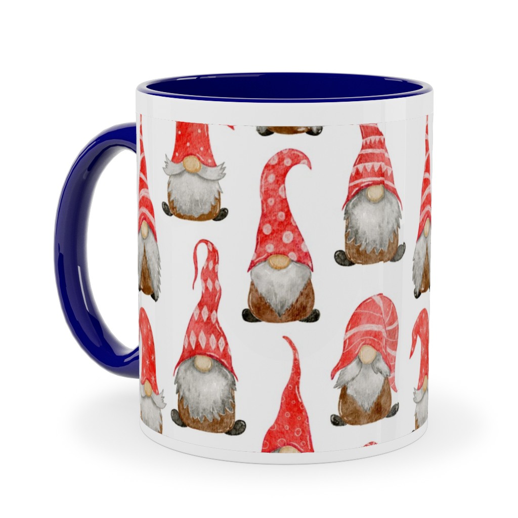 My Gnomes Ceramic Mug, Blue,  , 11oz, Red