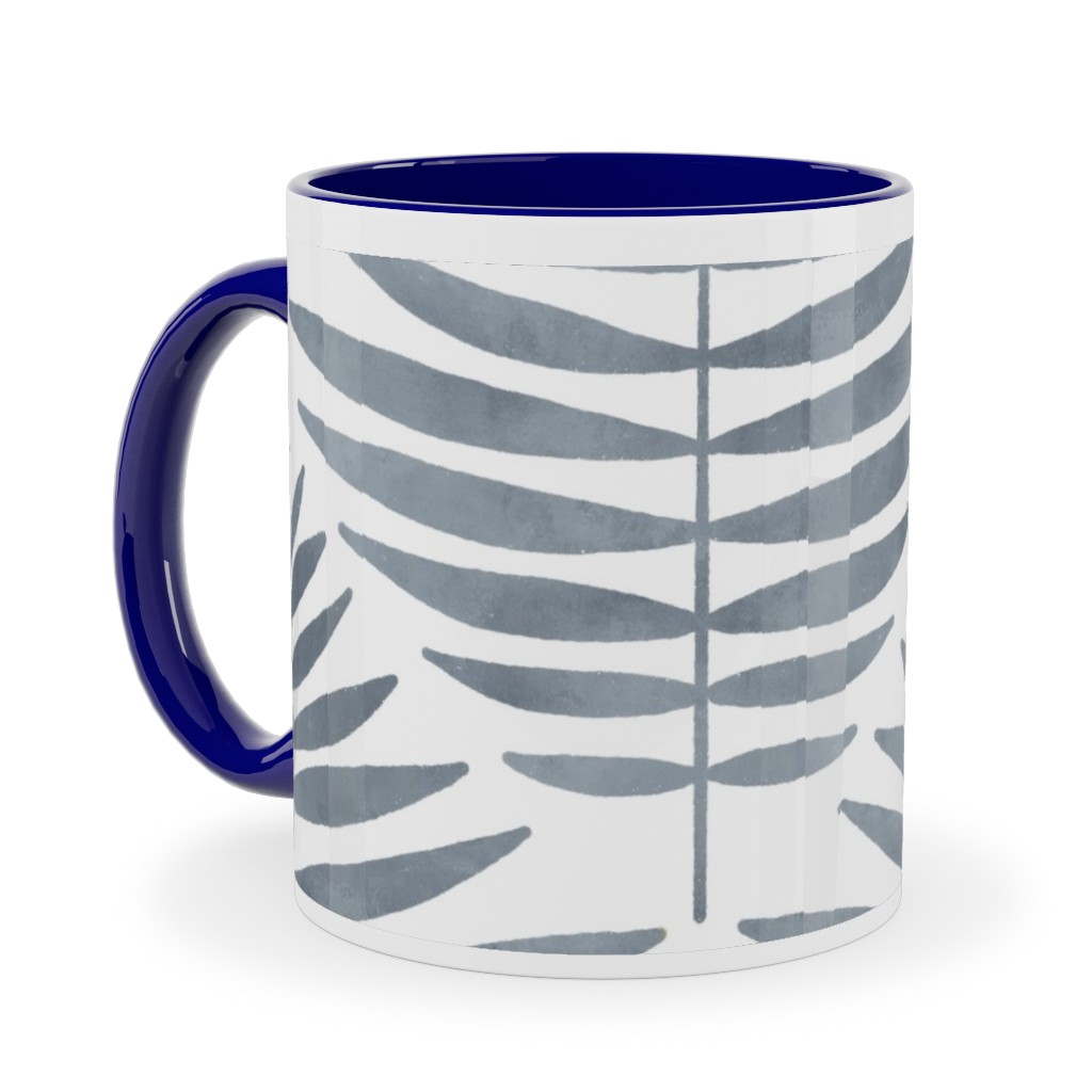 Largo - Gray Ceramic Mug, Blue,  , 11oz, Gray