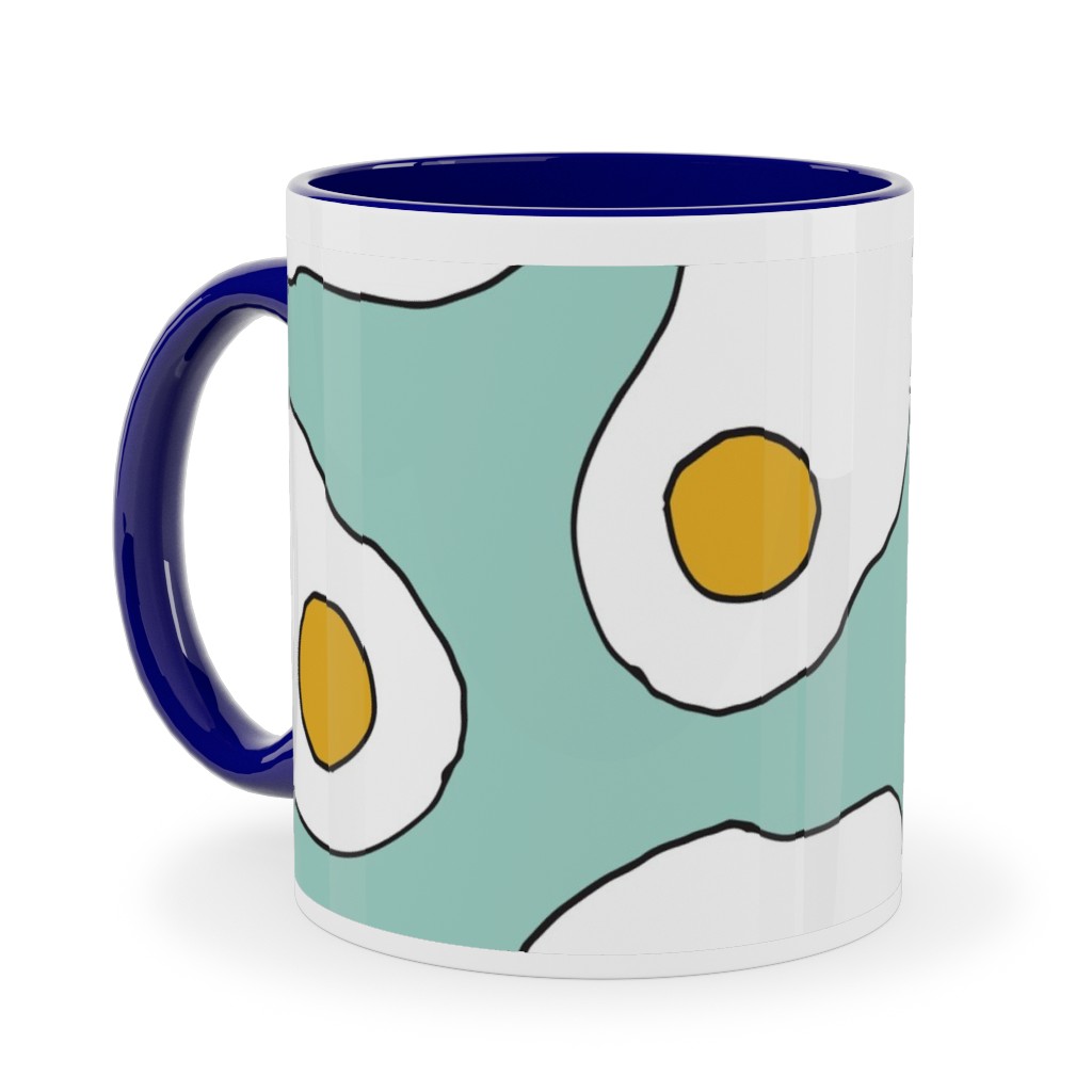 Eggs - Mint Green Ceramic Mug, Blue, , 11oz, Green, Classic Green