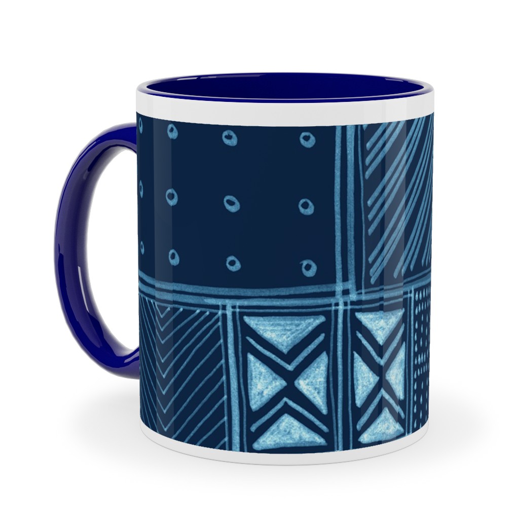 African Tribal Mud Cloth - Indigo Ceramic Mug | Shutterfly