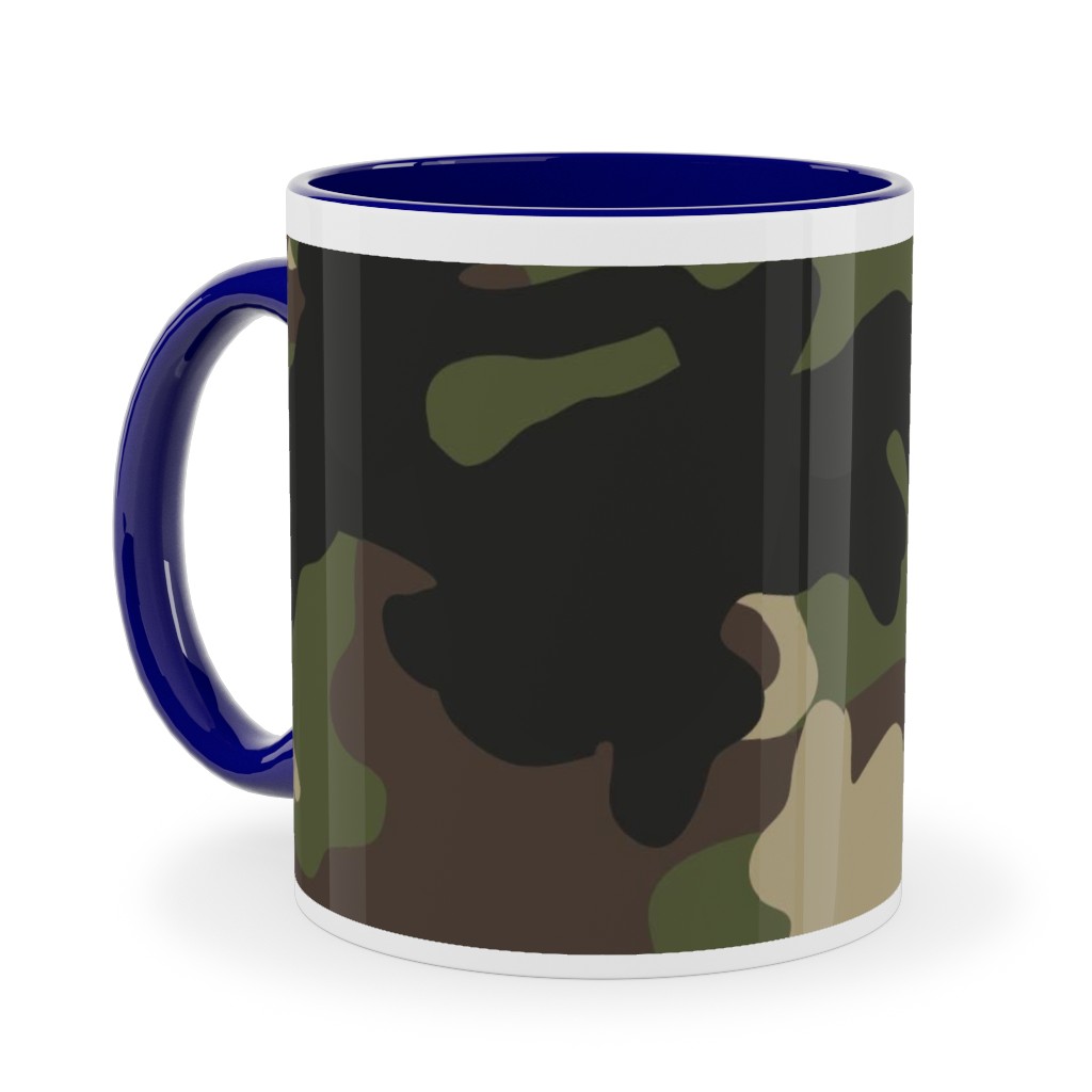 Ducks, Trucks, and Eight Point Bucks - Camo Ceramic Mug, Blue, , 11oz, Green, Classic Green