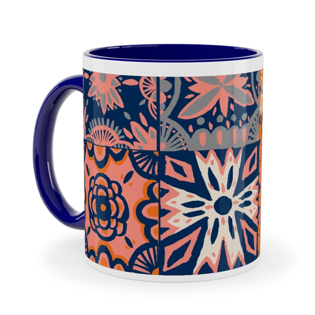 Maltesetiles - Multi Ceramic Mug, Blue, , 11oz, Multicolor