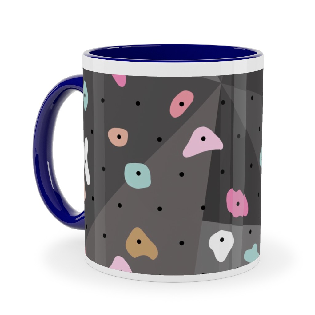 Climbing Lovers Bouldering Ceramic Mug, Blue, , 11oz, Gray, Cement