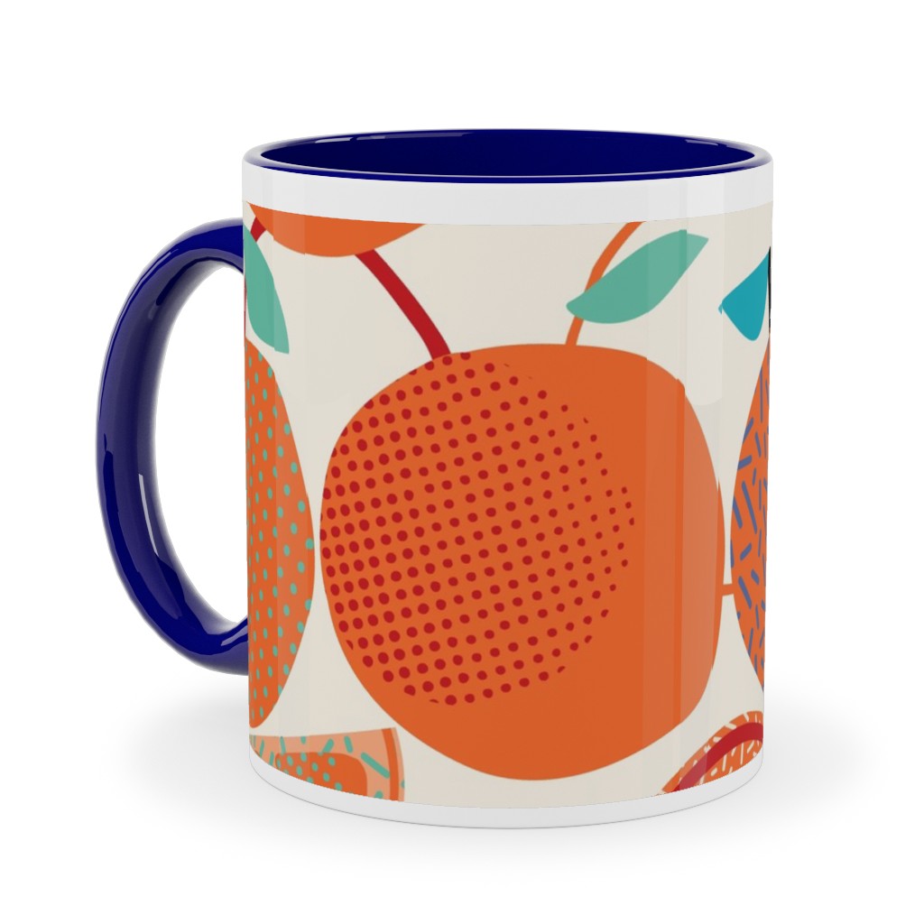 Fresh Orange - Orange Ceramic Mug, Blue,  , 11oz, Orange