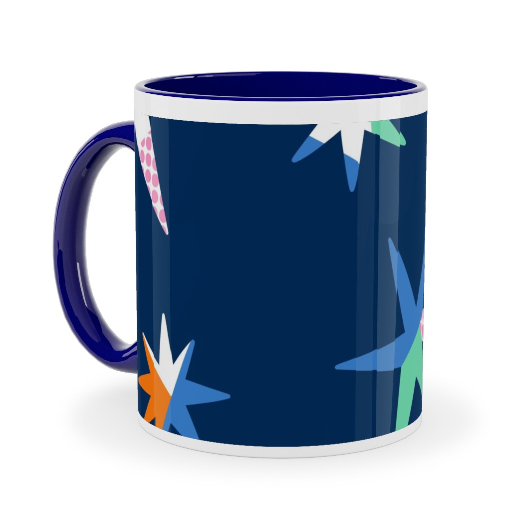 Modern Starry Sky - Blue Ceramic Mug, Blue,  , 11oz, Blue