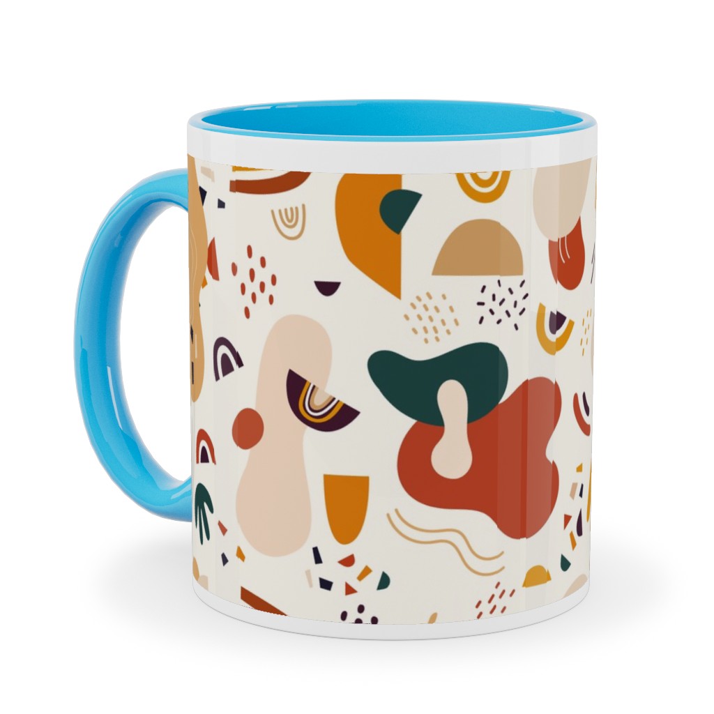 Abstract Seamless Pattern - Multi Ceramic Mug, Light Blue,  , 11oz, Multicolor