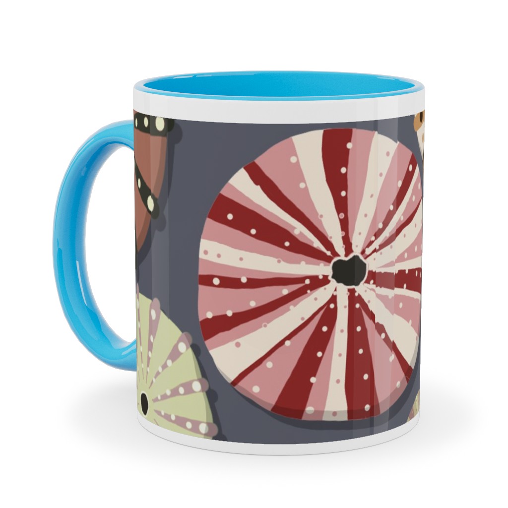 Sea Urchins - Multi Ceramic Mug, Light Blue, , 11oz, Multicolor