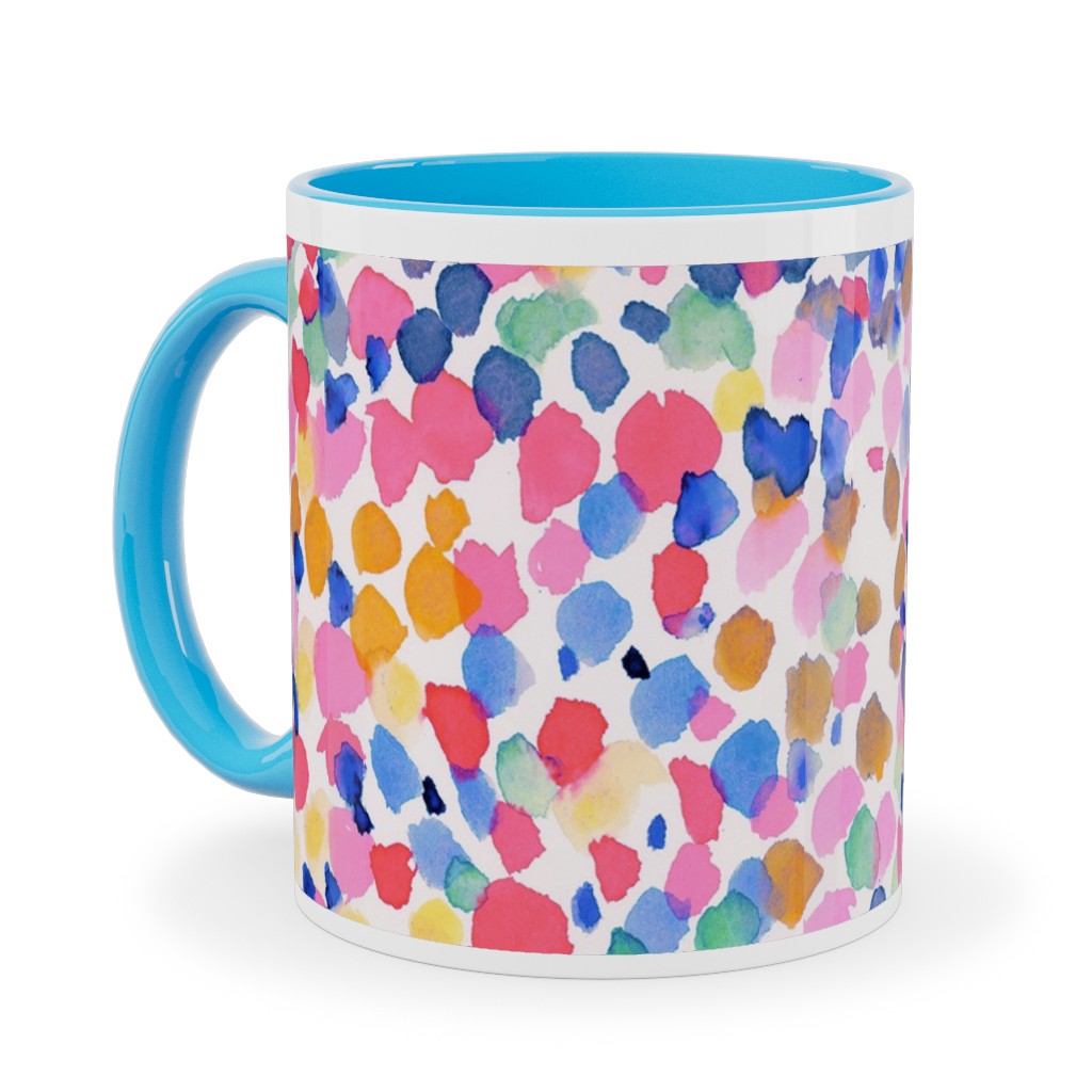 Lighthearted Pastel - Multi Ceramic Mug, Light Blue, , 11oz, Multicolor