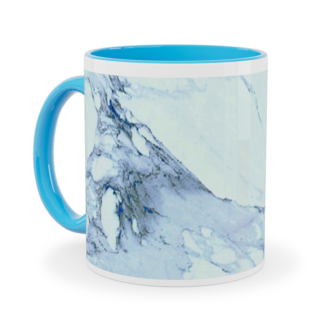 Marble - Blue Ceramic Mug, Light Blue, , 11oz, Blue, True Blue
