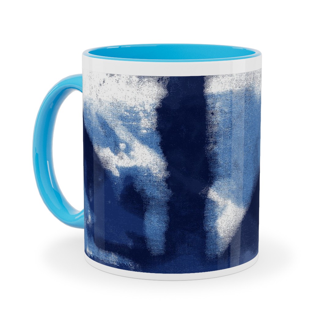 Shibori - Indigo Ceramic Mug, Light Blue, , 11oz, Blue, True Blue