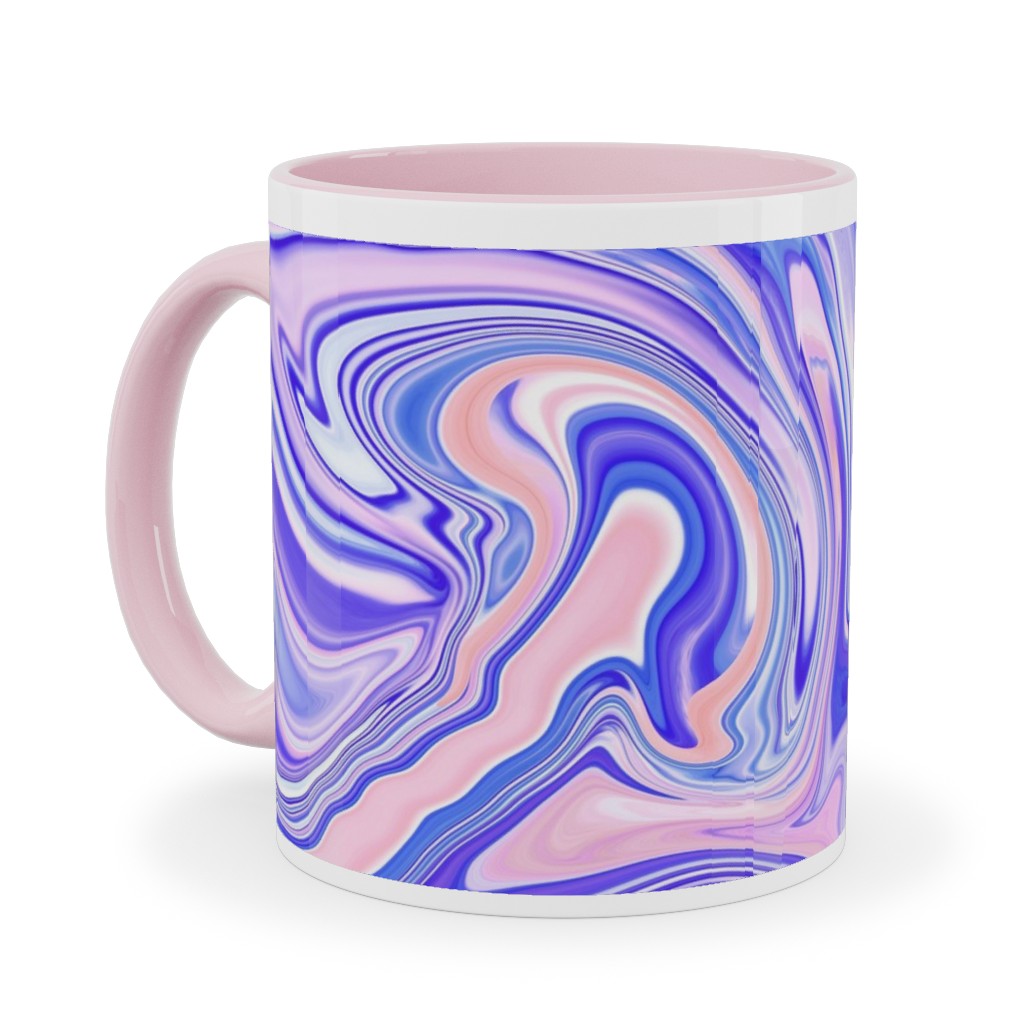 Love Spell Marble - Purple Coral Pink Ceramic Mug, Pink,  , 11oz, Purple