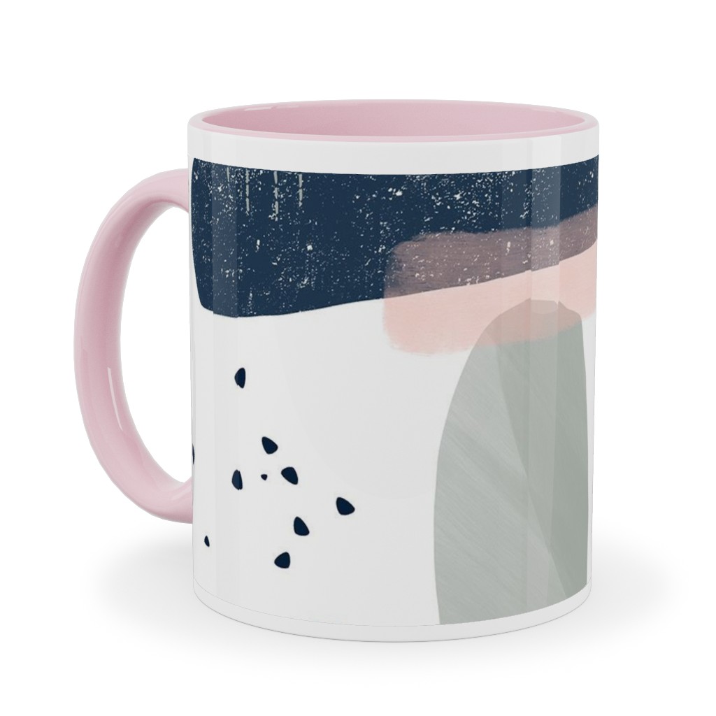 Abstract Minima - Multi Ceramic Mug, Pink,  , 11oz, Multicolor