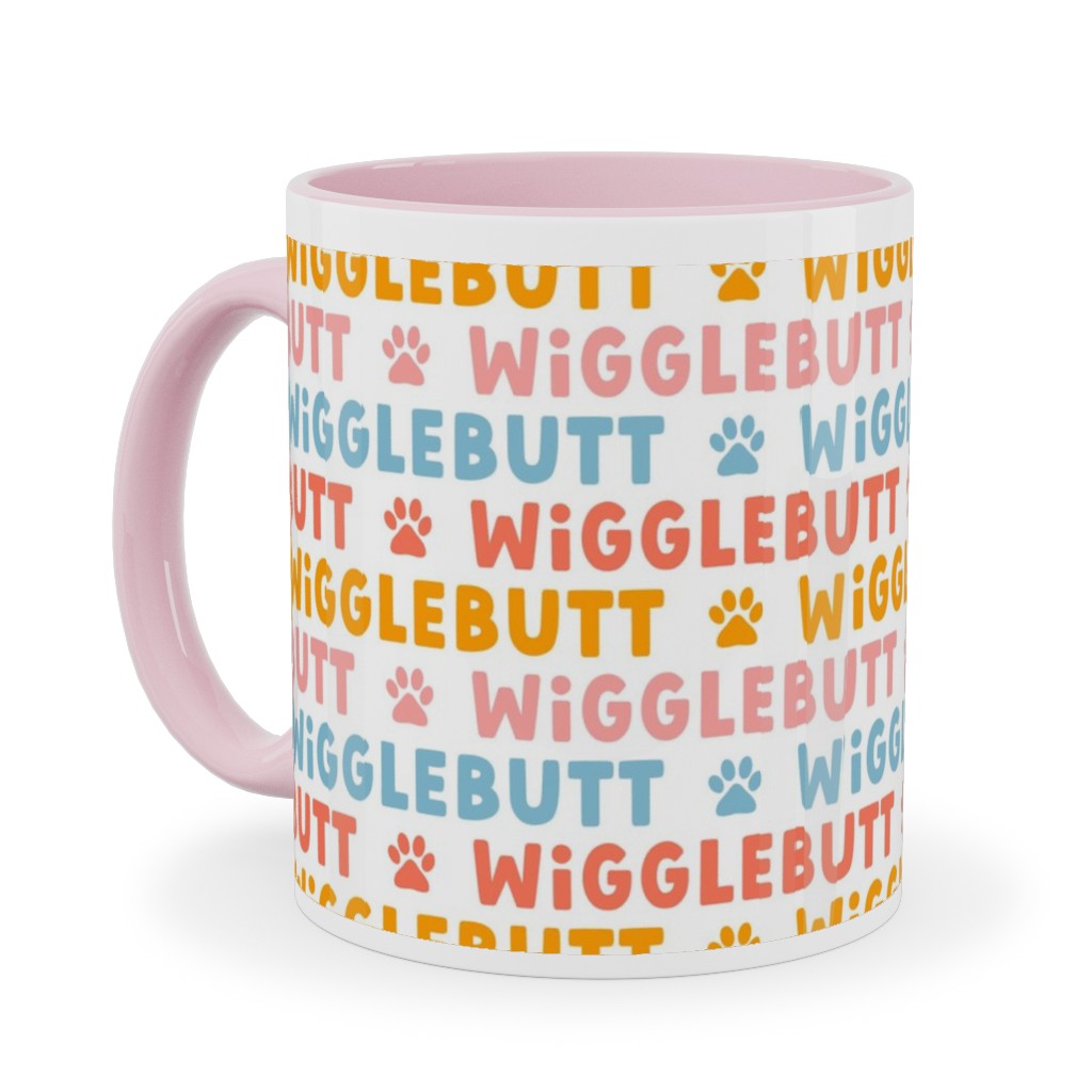 Wigglebutt - Multi Ceramic Mug, Pink, , 11oz, Multicolor