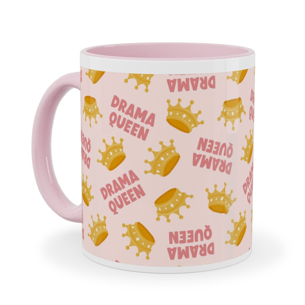 Drama Queen - Pink Ceramic Mug, Pink,  , 11oz, Pink