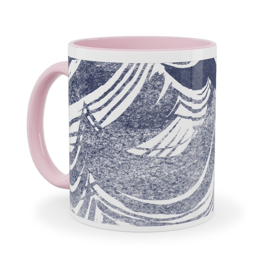 Wild Ocean Ceramic Mug, Pink, , 11oz, Gray, Gray