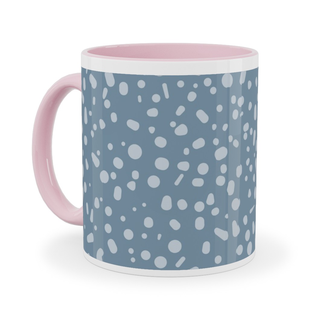Arctic Thaw - Dark Grey Ceramic Mug, Pink,  , 11oz, Blue