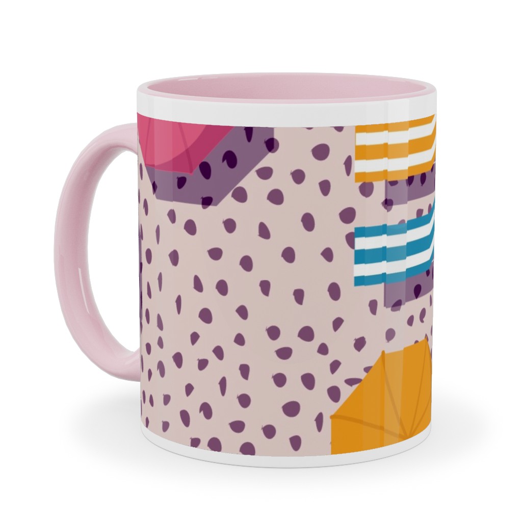 My Summer Vacay - Pink Ceramic Mug, Pink, , 11oz, Pink, Bright Pink
