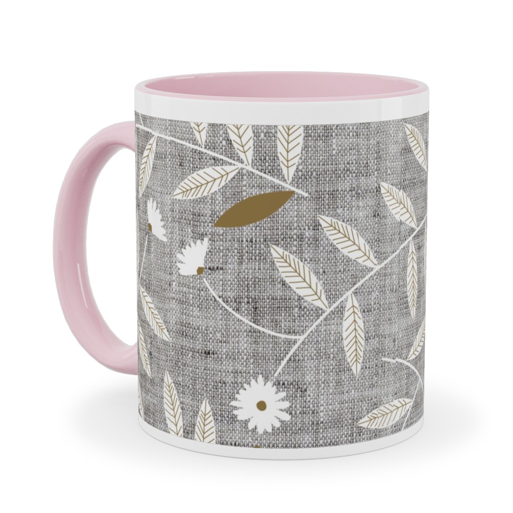 Darcy Ceramic Mug, Pink, , 11oz, Gray, Iron