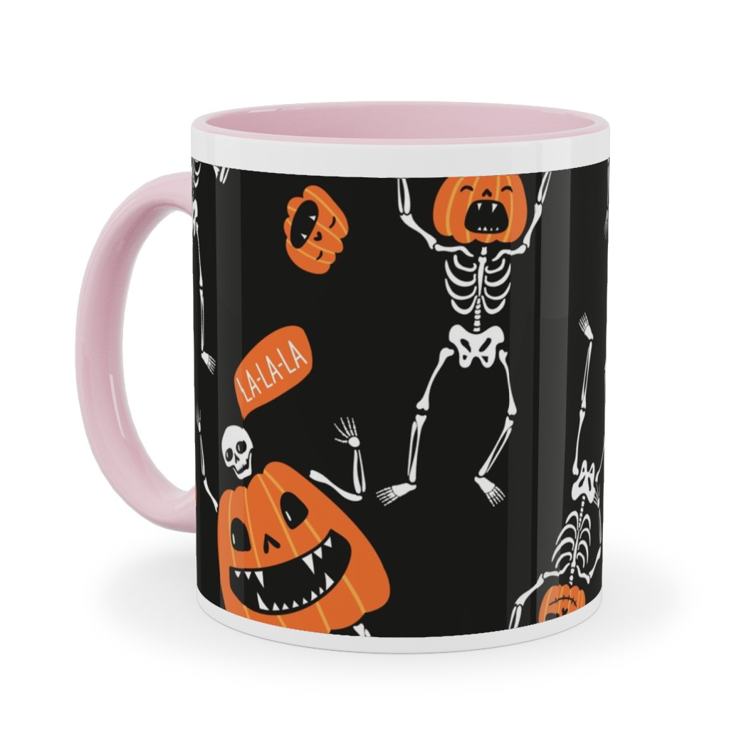 Halloween Party - Black Ceramic Mug, Pink,  , 11oz, Orange
