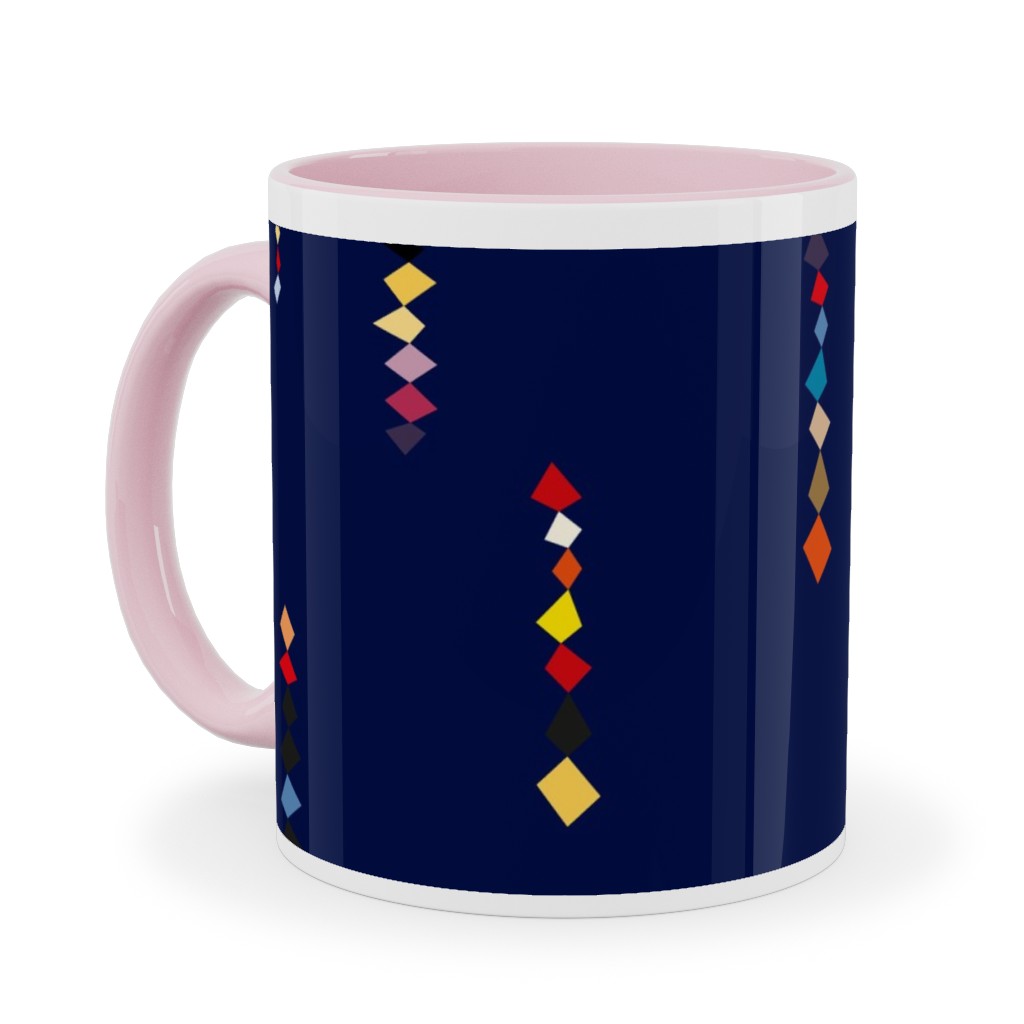 Square Color - Blue Ceramic Mug, Pink, , 11oz, Blue, True Blue