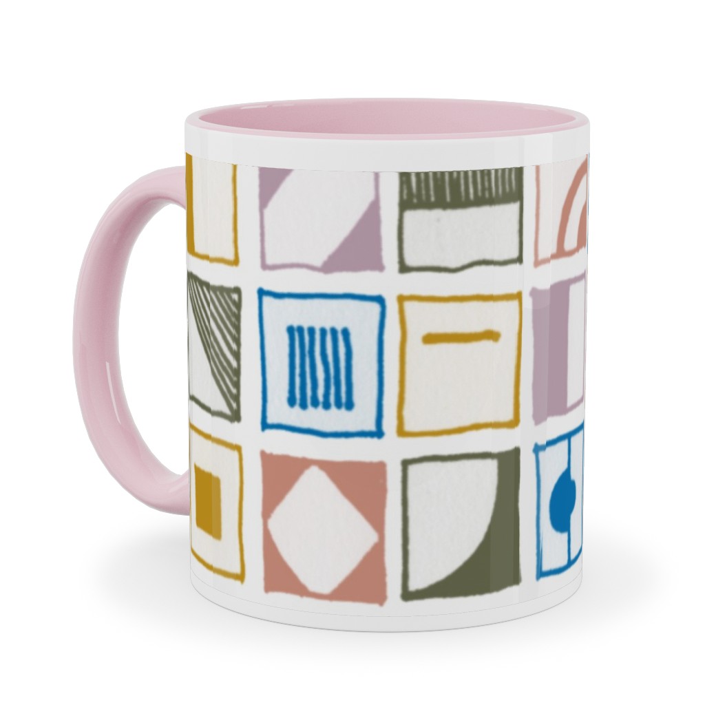 the New Nautical - Naval Flags - Multi Ceramic Mug, Pink,  , 11oz, Multicolor