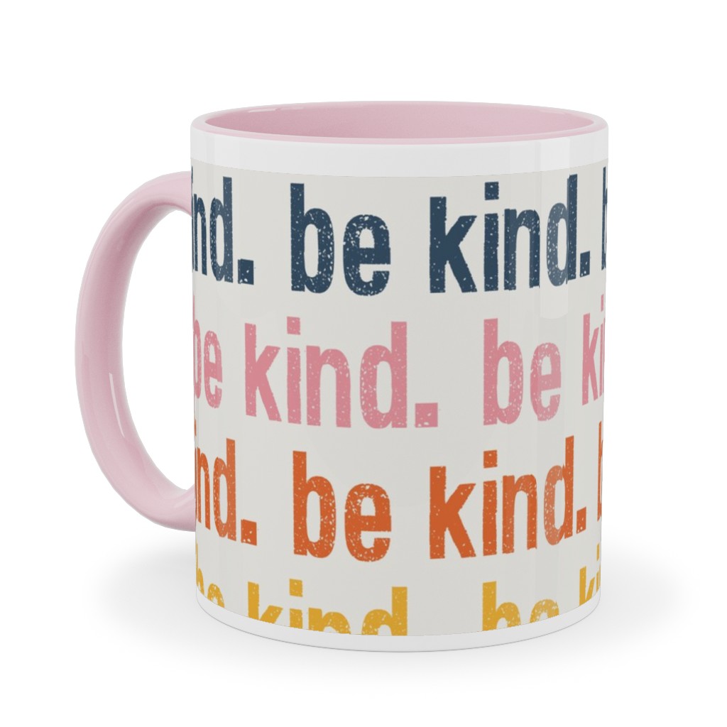 Be Kind - Multi Ceramic Mug, Pink, , 11oz, Multicolor