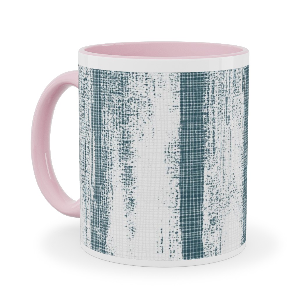 Bamboo - Grey Ceramic Mug, Pink,  , 11oz, Blue