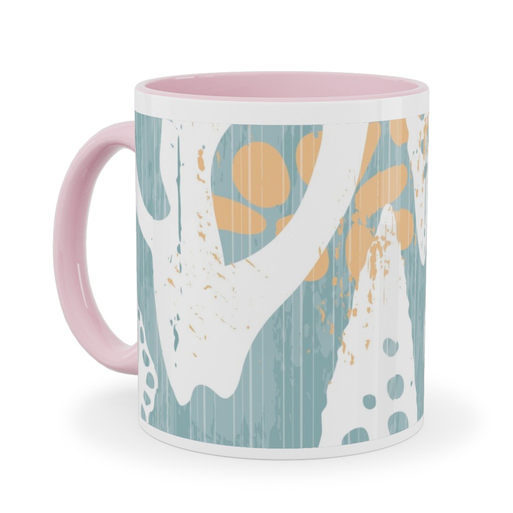Beach Sunrise - Blue Ceramic Mug, Pink, , 11oz, Blue, True Blue