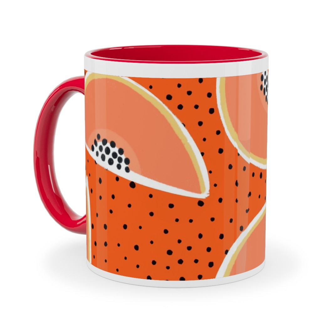 Cantaloupe - Orange Ceramic Mug, Red,  , 11oz, Orange