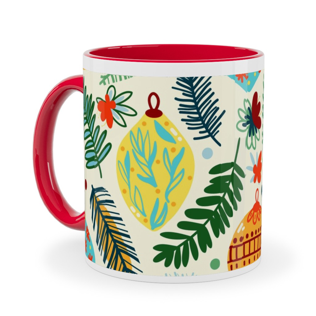 Colorful Christmas Classic - Multi Ceramic Mug, Red,  , 11oz, Multicolor