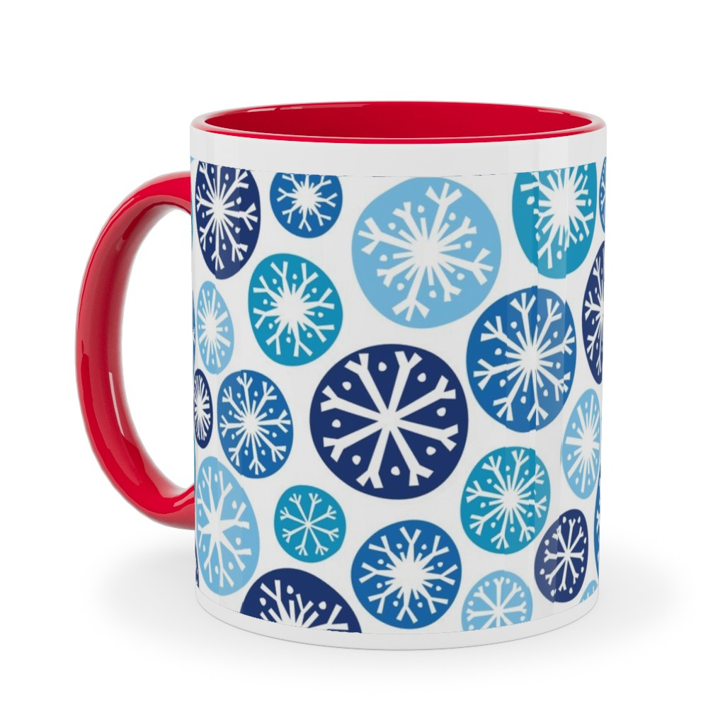 Snow Daze Ceramic Mug, Red, , 11oz, Blue, Bluebird