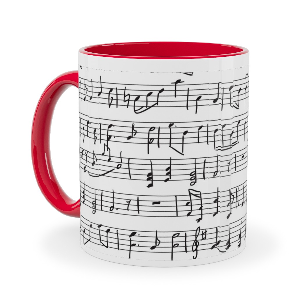 Music - Favorite Subject Ceramic Mug, Red,  , 11oz, Black