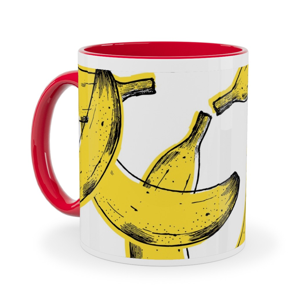 Banana Ceramic Mug, Red, , 11oz, Yellow, Classic Yellow