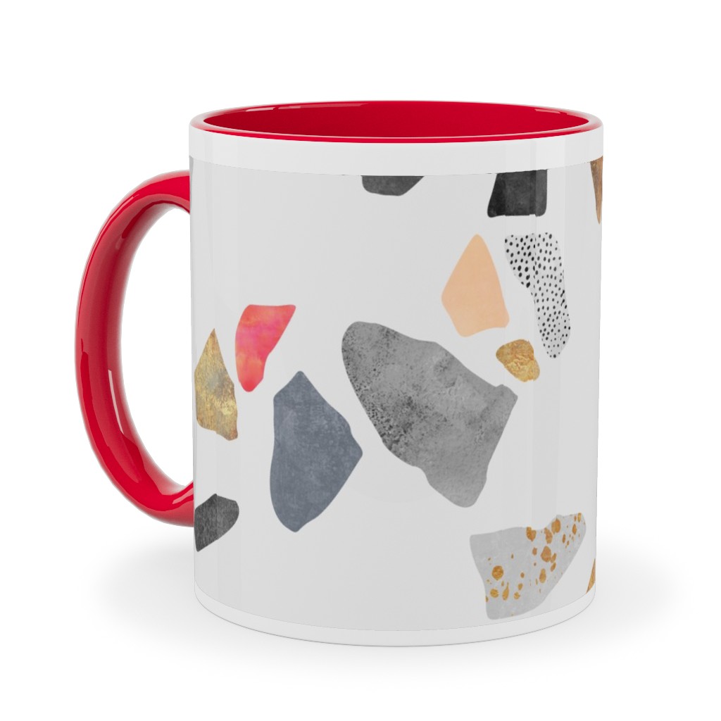 Terrazzo Treasure - Multi Ceramic Mug, Red, , 11oz, Multicolor