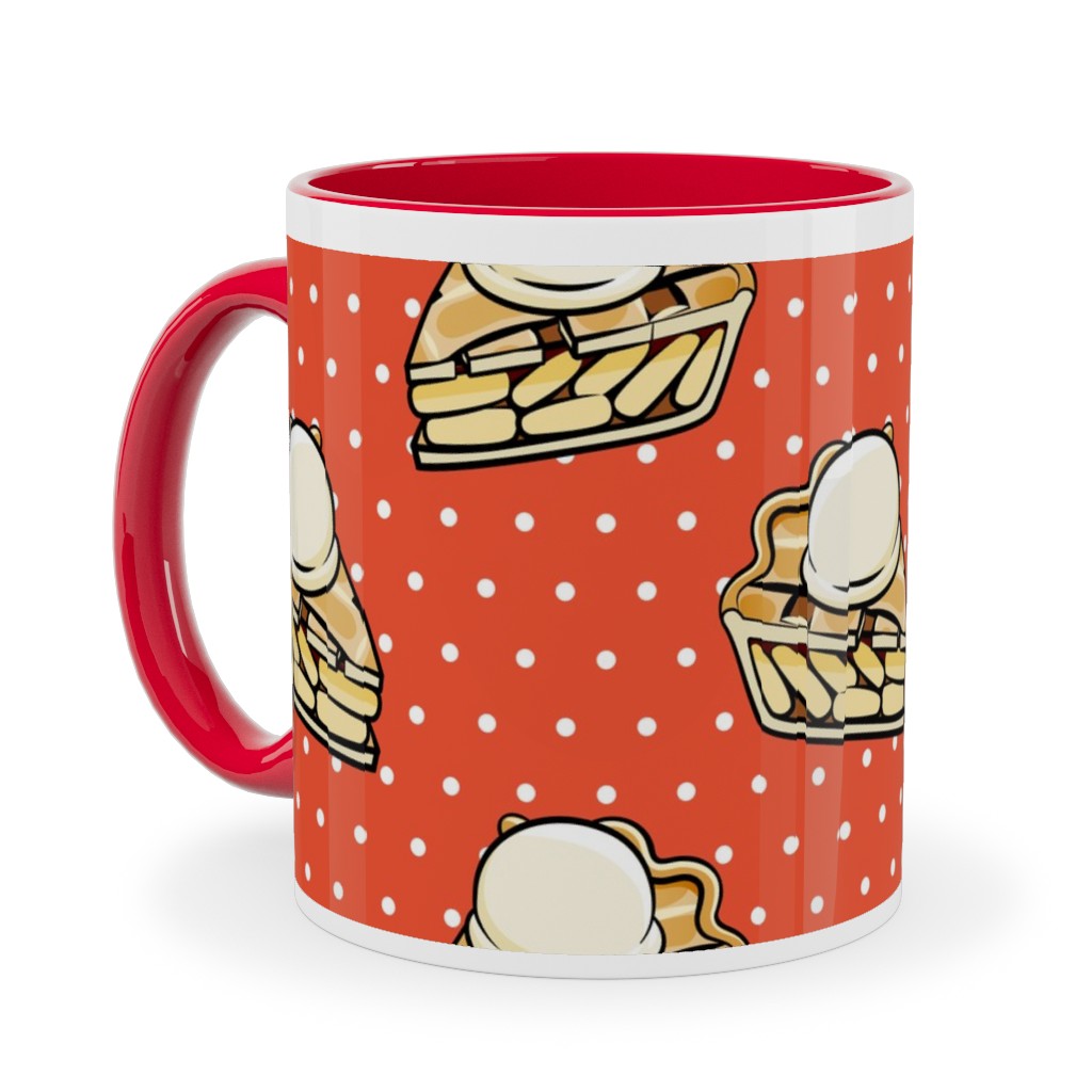 Apple Pie  La Mode - Orange Ceramic Mug, Red, , 11oz, Orange, Orange