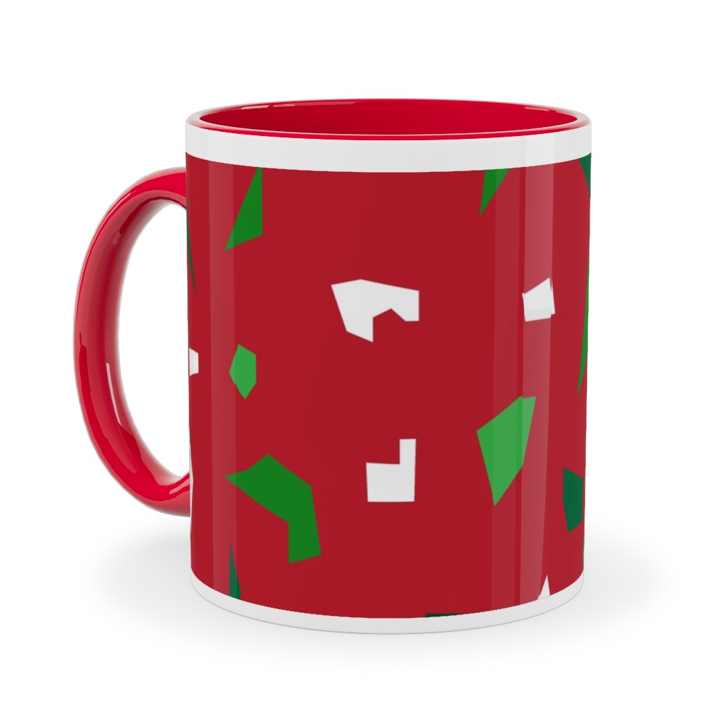 Christmas Terrazzo Ceramic Mug, Red, , 11oz, Red, Red