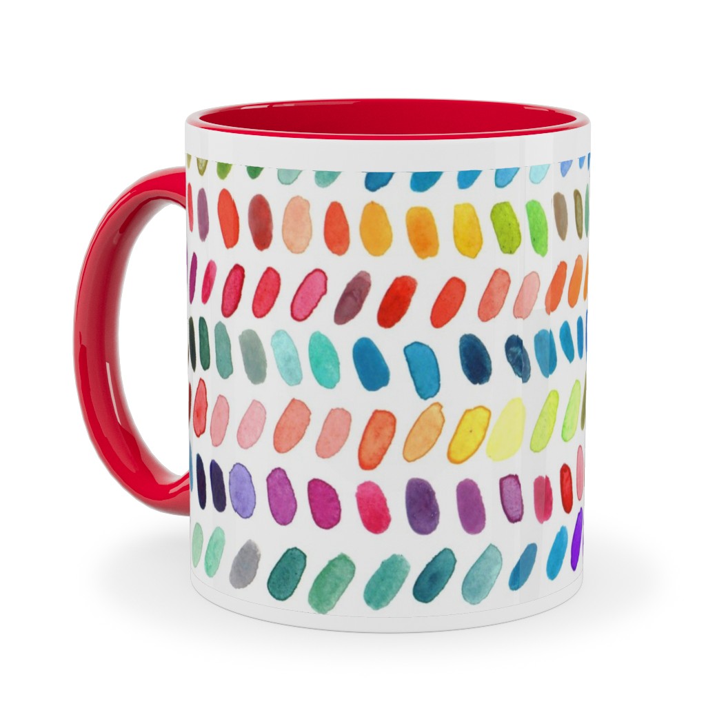 Rainbow Dash Rows - Multi Ceramic Mug, Red, , 11oz, Multicolor