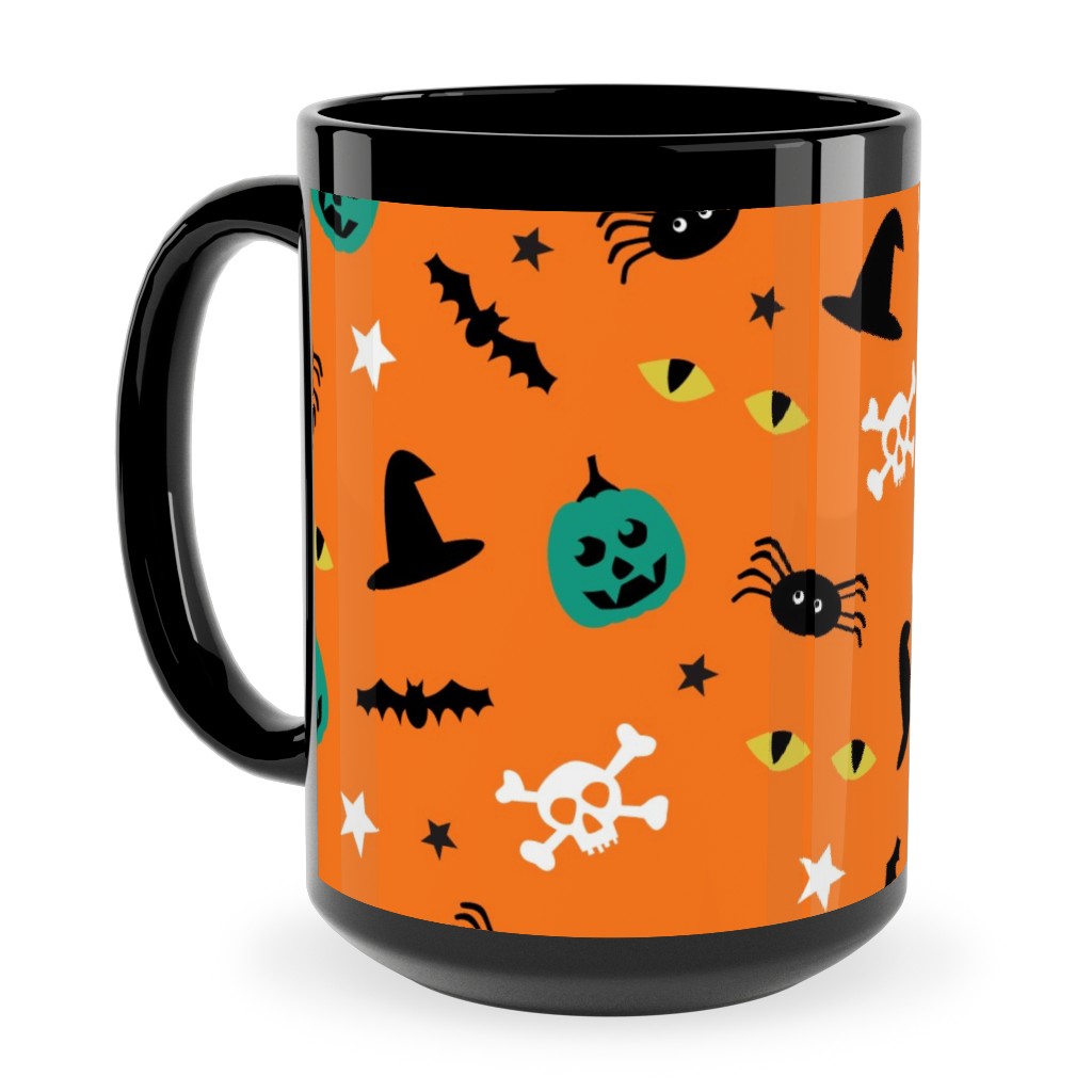 Halloween 2 - Orange Ceramic Mug, Black,  , 15oz, Orange