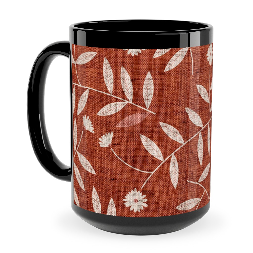 Darcy Ceramic Mug, Black, , 15oz, Red, Maple