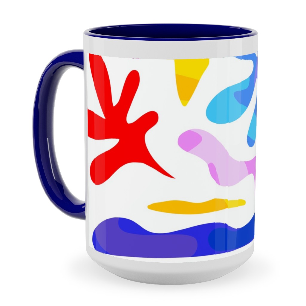 Summer Nature Love Matisse Style - Multi Ceramic Mug, Blue, , 15oz, Multicolor