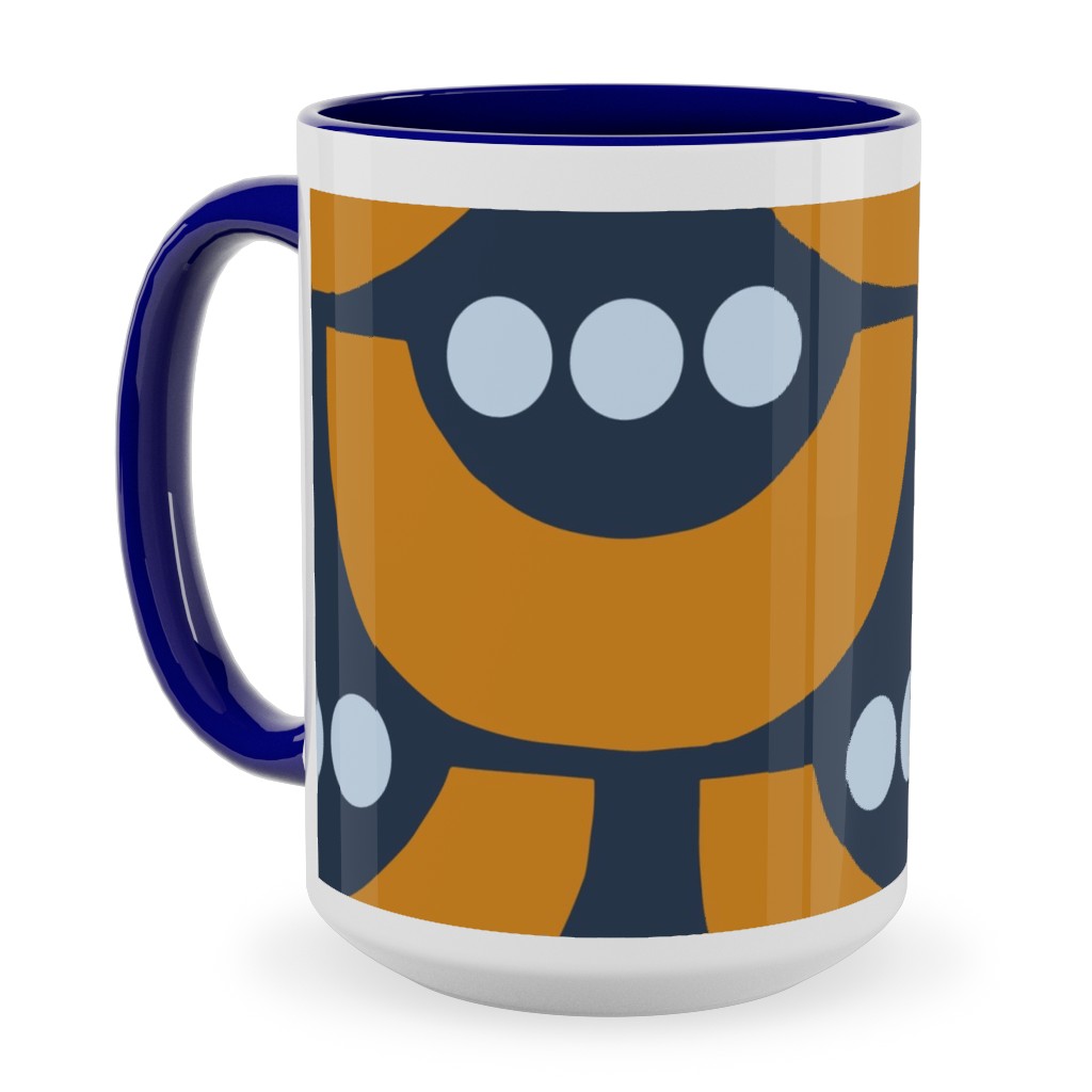 Tulip Ceramic Mug, Blue, , 15oz, Blue, Navy