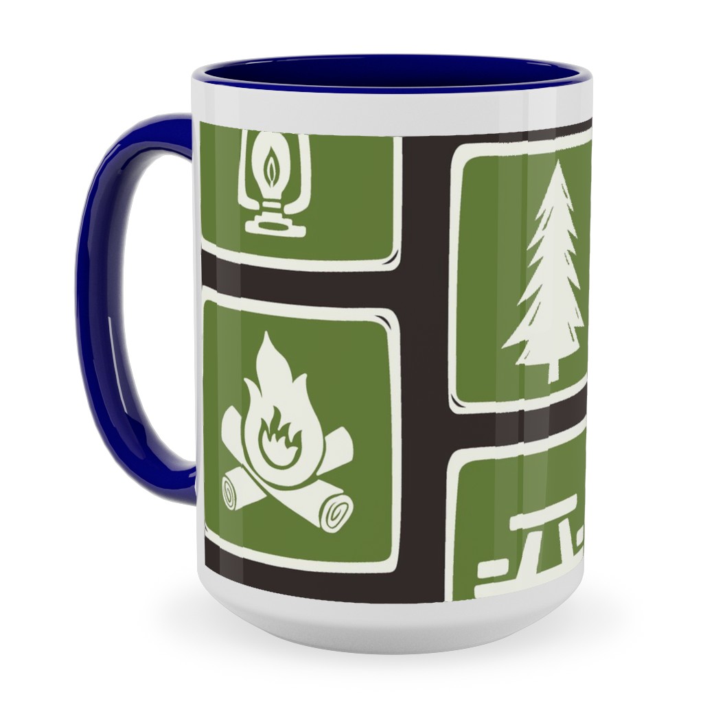 Follow the Signs To Fun Ceramic Mug, Blue,  , 15oz, Green