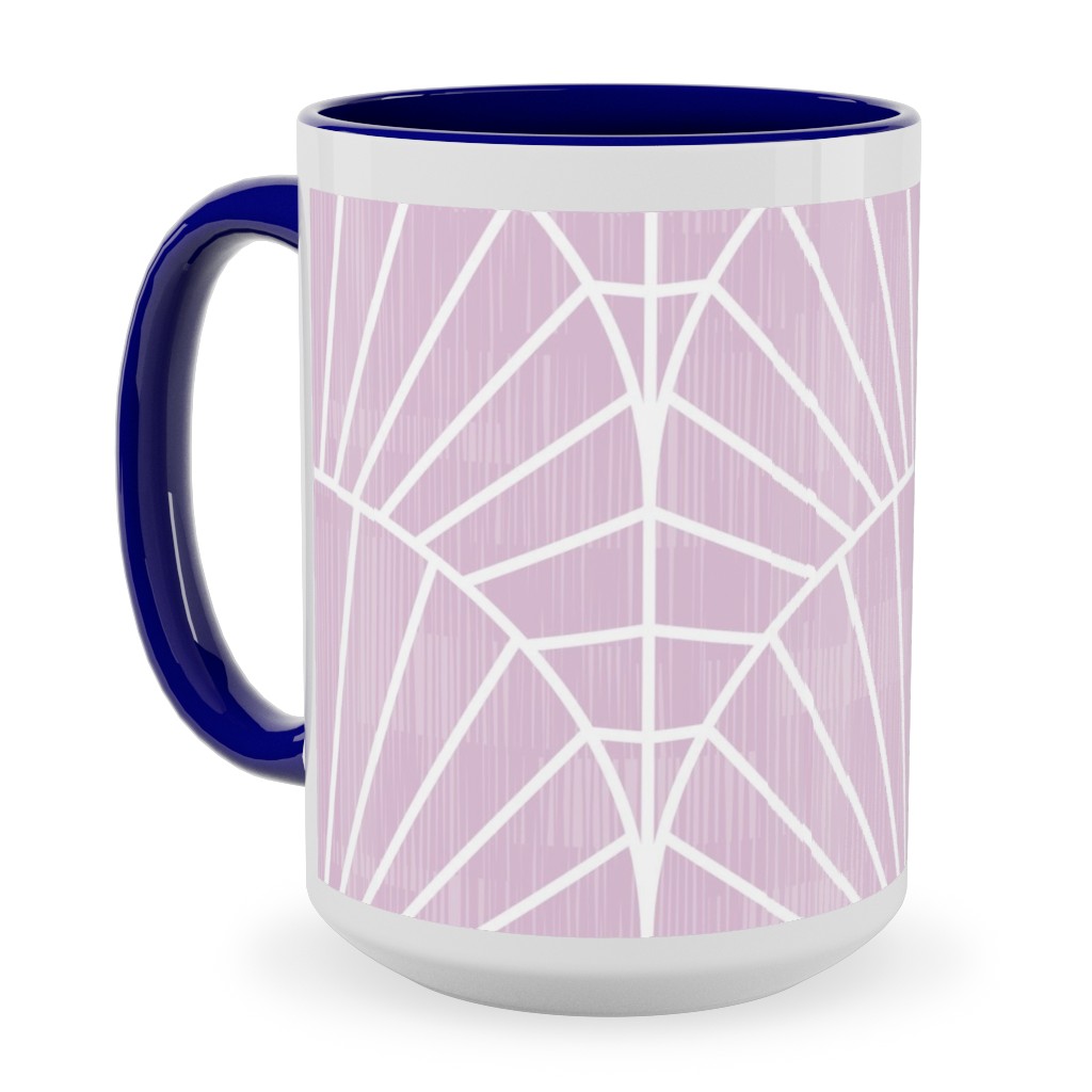 Art Deco Fields - Lavender Ceramic Mug, Blue,  , 15oz, Purple