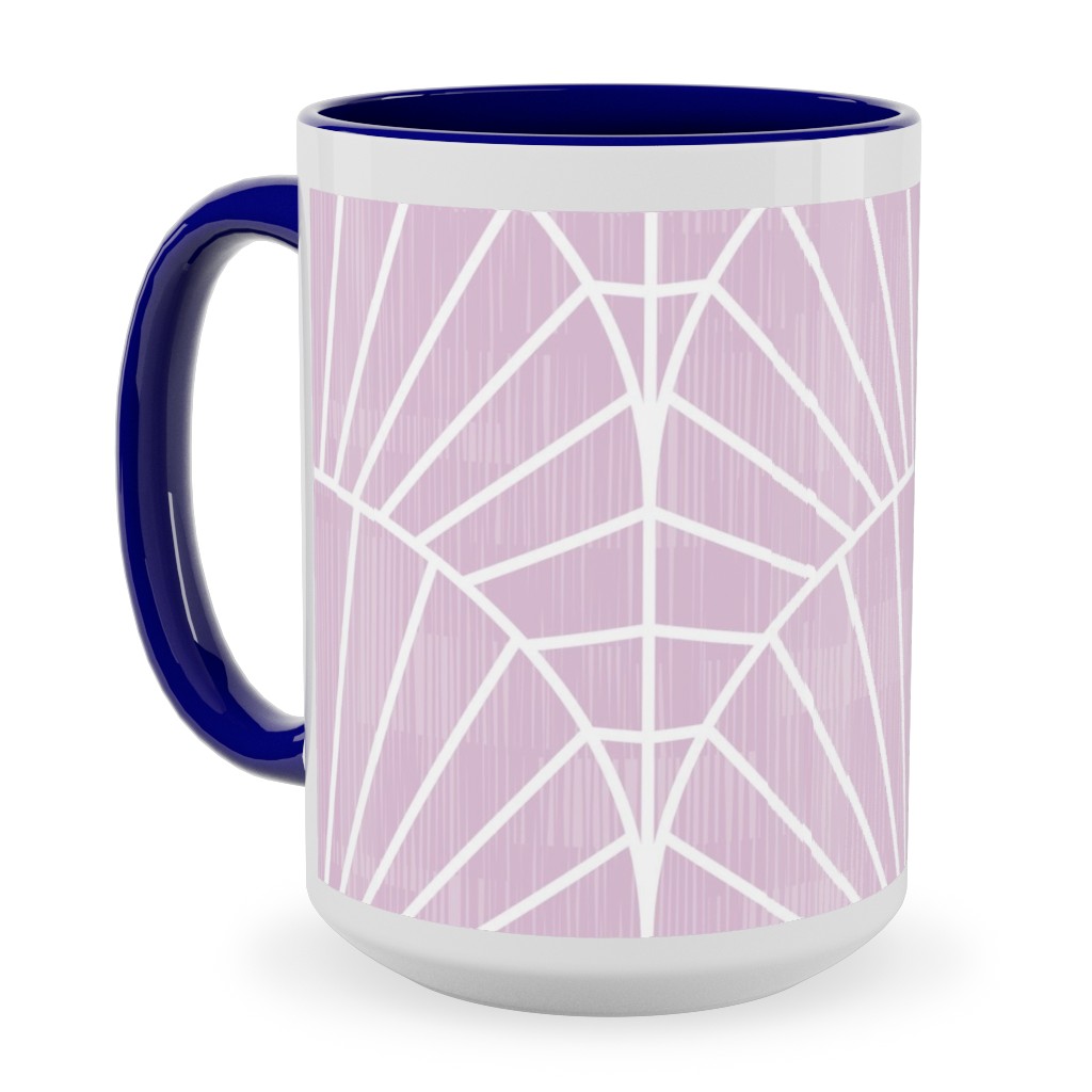 Art Deco Fields - Lavender Ceramic Mug, Blue, , 15oz, Purple, Purple
