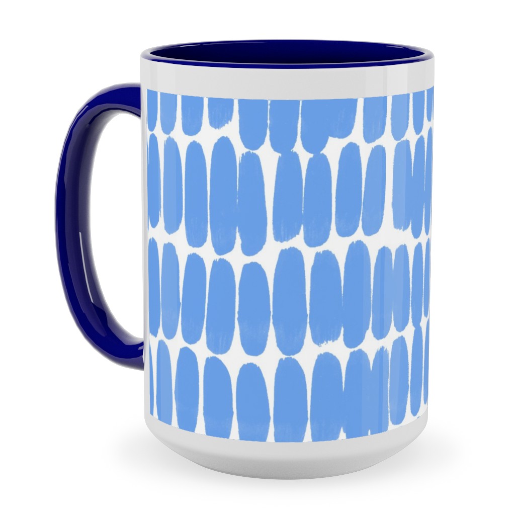 Hatches Ceramic Mug, Blue,  , 15oz, Blue