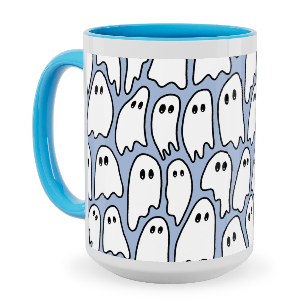 Ghosted Ceramic Mug, Light Blue, , 15oz, Blue, Glacier
