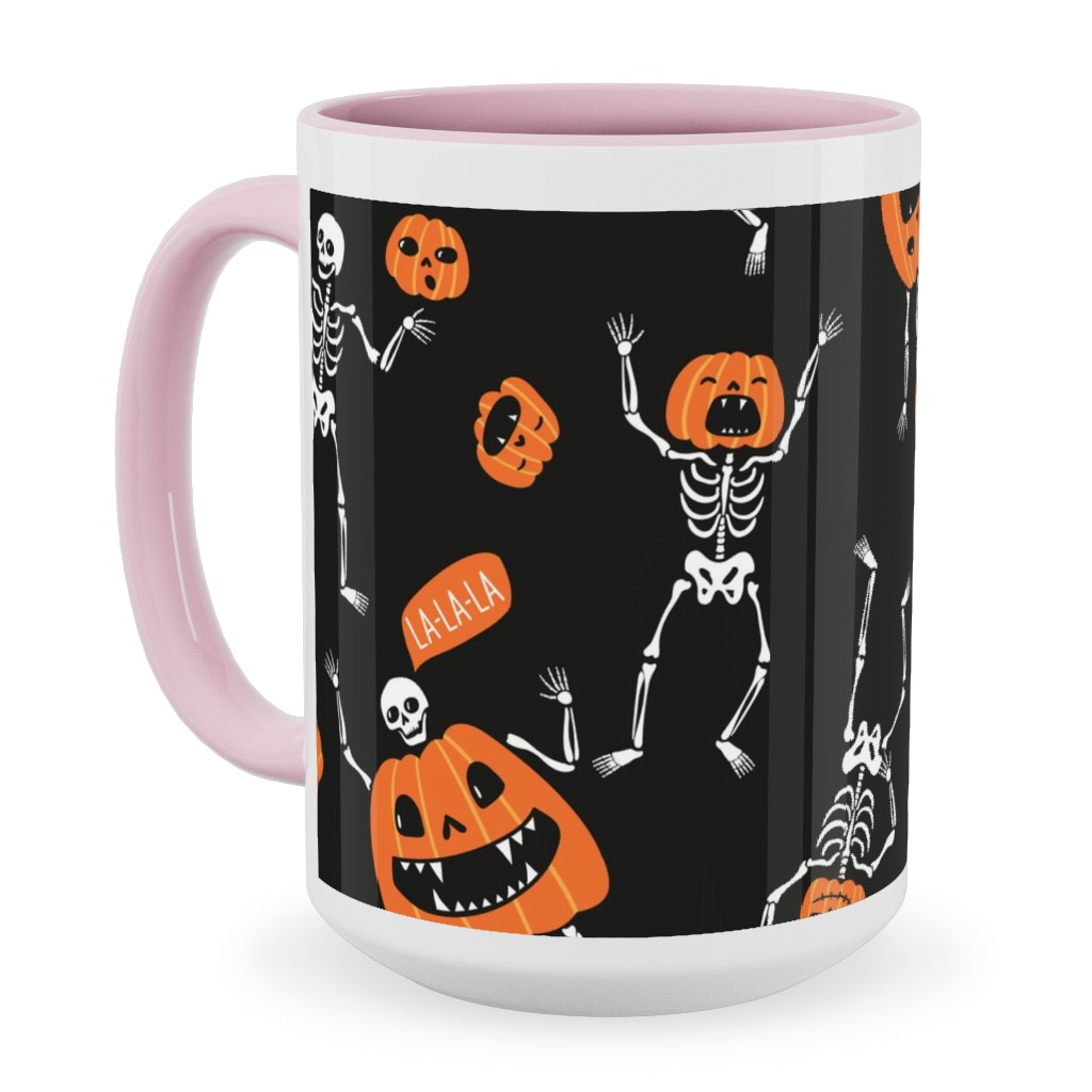 Halloween Party - Black Ceramic Mug, Pink,  , 15oz, Orange