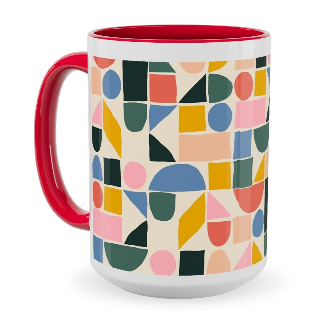the Dog Ate My Ruler - Multi Ceramic Mug, Red, , 15oz, Multicolor